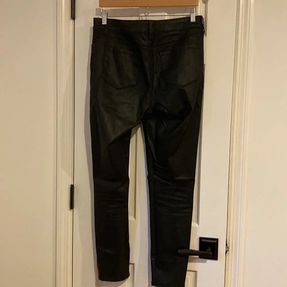 Not Your Daughter Jeans size 10 ami skinny leggings black coated pant - Picture 4 of 5